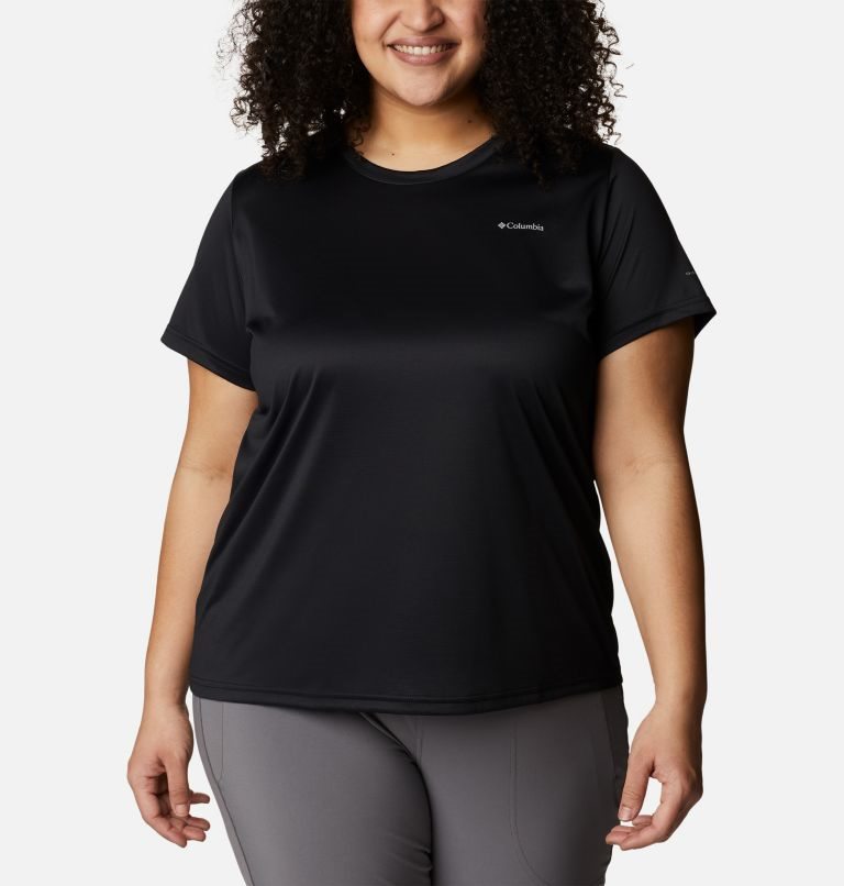 Tricouri Columbia Hike Scurte Sleeve Crew Dama Negrii | Plus Size QTM9870Z1